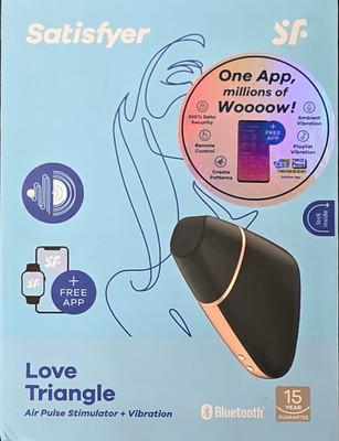 Satisfyer Love Triangle Air Pulse Stimulator + Vibration With App NEW FreeShip