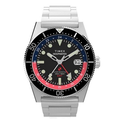 Timex Deepwater Reef 200 GMT 41mm Edelstahl Uhr TW2W95300