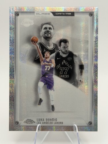 Luka Doncic #GC-7 2025 Topps Chrome Update Glass Canvas card