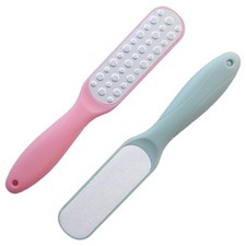 HXIELEC Dual-Sided Professional Pedicure 1 Count Pack of 2 , Green  Pink