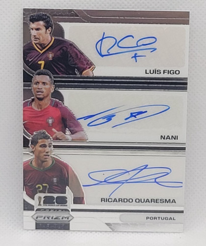 2026 Prizm World Cup Luis Figo Nani Ricardo Quaresma Triple Auto Portugal 