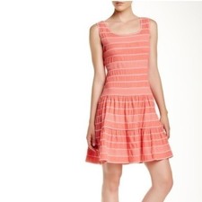 Max Studio Pink Stripe Sleeveless Fit Flare Mini Dress NWT Cottagecore Summer S