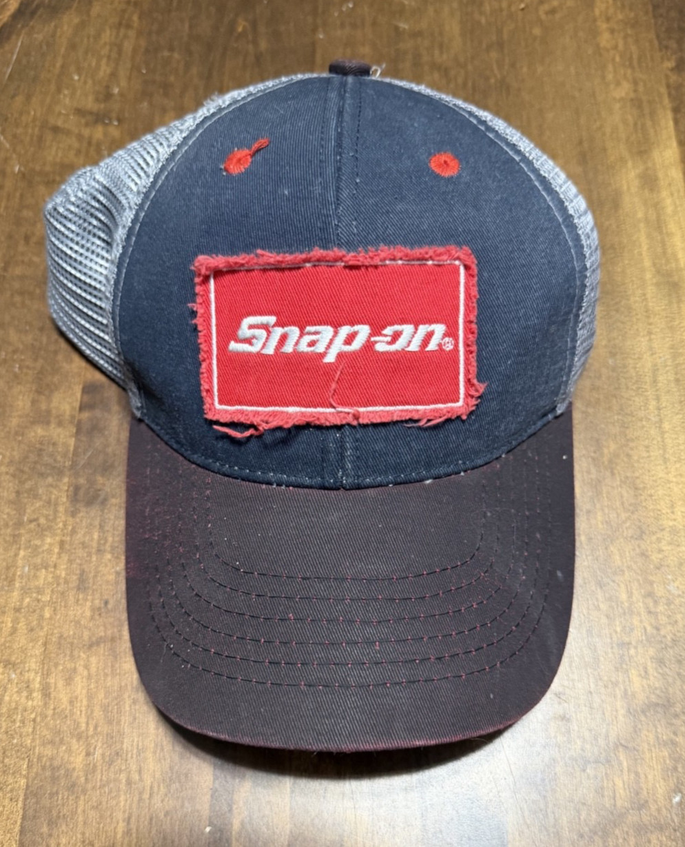 SNAP ON TOOLS-Distressed Patch-Adjustable Trucker… - image 1
