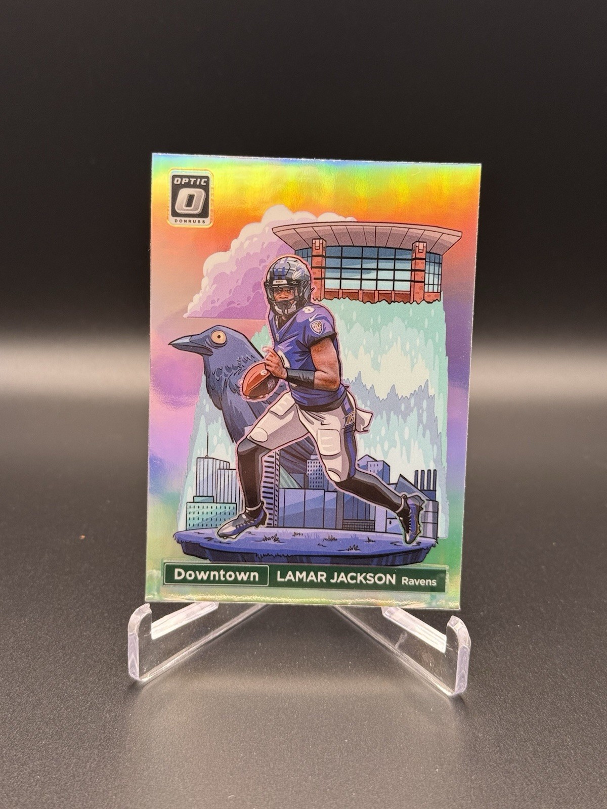 2024 Donruss Optic Lamar Jackson Downtown! SSP #1 Ravens