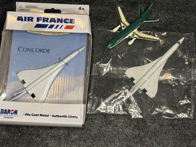 Air France Concorde Diecast Planes Lot (2) Daron + Matchbox Courier Jet