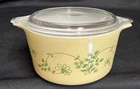 Vintage Pyrex 473-B casserole dish in the "Shenandoah" With 470-C Lid