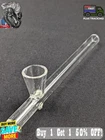 5.75" Clear Glass Tobacco Smoking Steamroller Style Pipe