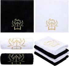 4 Pack 13.8 Inch Pastor Hand Towels Appreciation Month Gifts Cotton Christian Em