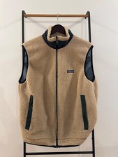 Rare Patagonia 90s Synchilla Fleece Vest Large Beige Vintage Made in USA
