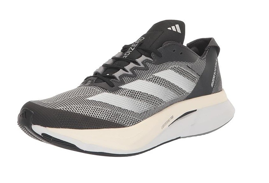 New adidas Women's Adizero Boston 12 Running Shoes Black/White/Carbon Size 7.5