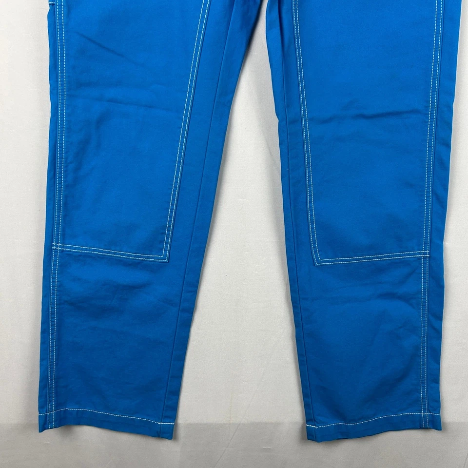Calça azul pintor carpinteiro joelho duplo BDG 31" costura interna cintura elástica tamanho 27 - Imagem 3 de 4