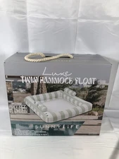 SUNNYLiFE Luxe Twin Hammock Float The Vacay Soft Olive 