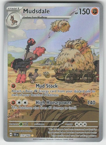 Mudsdale 175/162 Illustration Rare Temporal Forces Pokemon Holo Near Mint