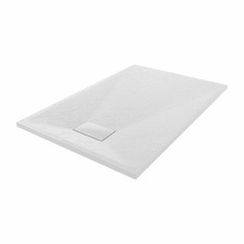 SMC White Black Anthracite Shower Tray for Shower Enclosure Slate Stone Effect