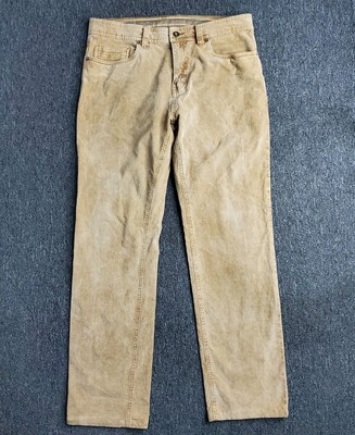 Prana Pants Mens 33x32 Brown Sustainer Slim Fit Corduroy Straight Actual 34X30