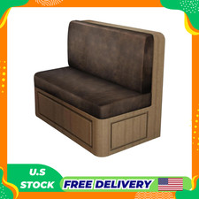 Leather Look RV Dinette Cushion Covers, Stretch Camper Cushion Slipcovers for T