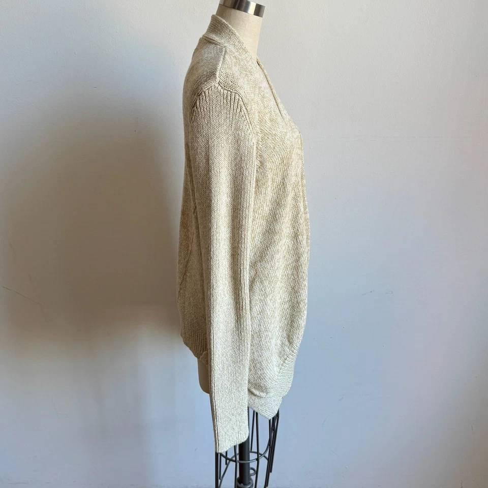 Cárdigan Suéter DIANE VON FURSTENBURG Fausta Desplegable Marfil Dorado Tejido Metálico Foto 4 de 4