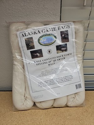 4 Pack Alaska Game Bags 60'' Rolled Quarter Transport Elk Moose Caribou MEC460 E8