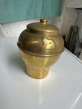 Vintage Brass Lipton's Souvenir Tea Caddy  British Empire Exhibition 1924 RARE