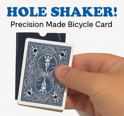 HOLE SHAKER Magic Trick Bicycle Playing Card Traveling Moving Close Up Jumps
