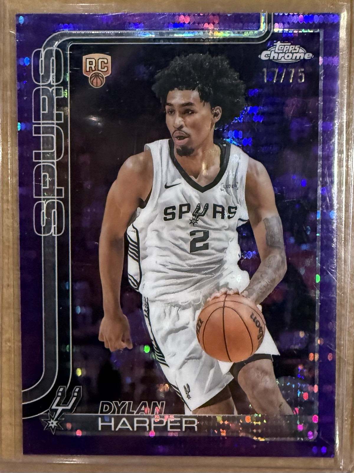 Dylan Harper 2025-26 Topps Chrome Rookie #17/75 Purple Pulsar - #252