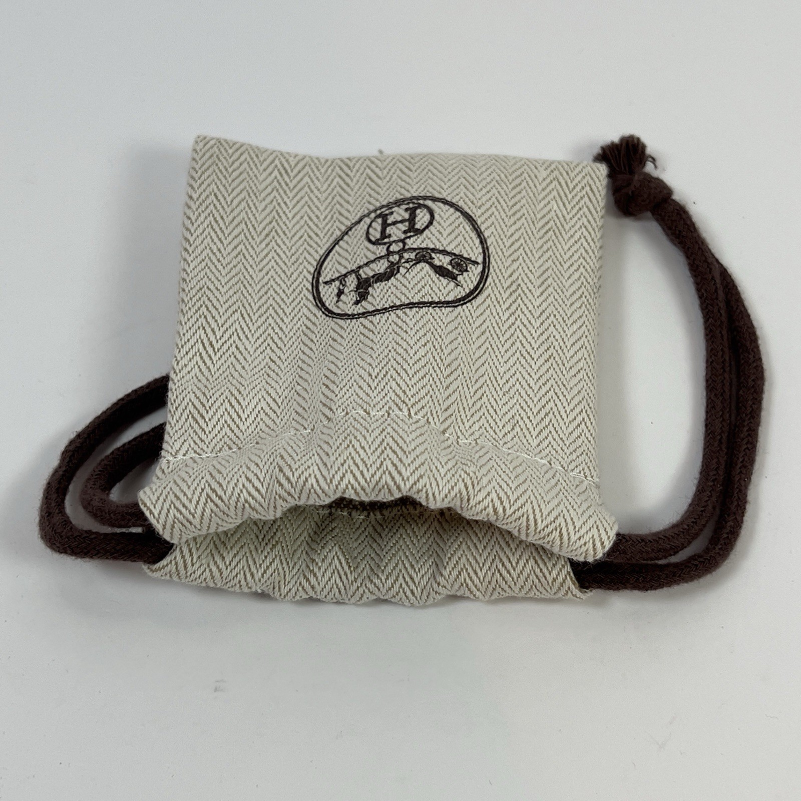 HERMES Beige Herringbone Pattern Ring Bracelet Je… - image 4