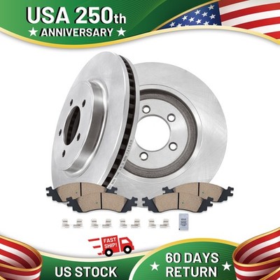 FRONT Disc Rotors & Ceramic Brake Pads for 2006 - 2010 Ford Mountaineer Explorer