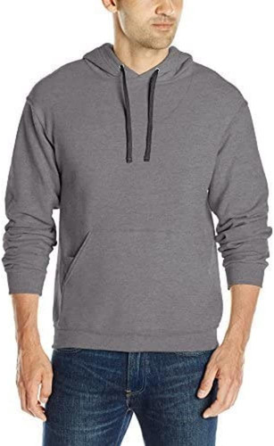 Fruit of the Loom Men's Sofspun Fleece Large, Pullover - Charcoal Heather