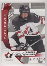 2019 Upper Deck Team Canada Juniors Exclusives 184/250 Braden Schneider #76 kr0