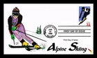 US COVER DYNAMITE HAND COLORED CACHET FIRST DAY OF ISSUE ALPINE SKIING