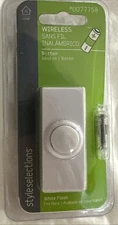 Style Selections Wireless LED Doorbell Button 0077758 # SS-7393-04 with battery