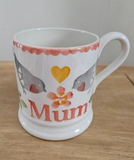 Emma Bridgewater MUM Mugs - Coral Lovebirds 1/2 Pint 1ST QUALITY
