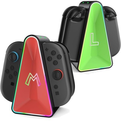 Magnetische Ladestation für Nintendo Switch 2 Joy-Con 4-in-1 Ladedock mit LED...