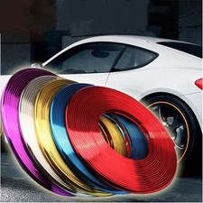 8M Trim Electro Plated Strip Car Rim Protection Wheel Hub Ring Moulding Edge NEW