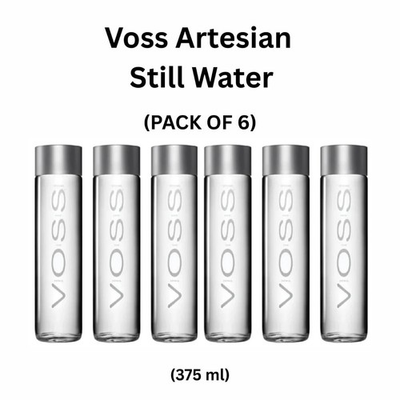 #ad Voss Artesian Still Water 375ml Glass Bottles Pack of 6 $14.35