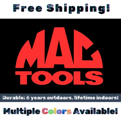 Mac Tools Decal Sticker -Tool Box, Mechanic, ASE Tech, Garage, Gift, Laptop, Car