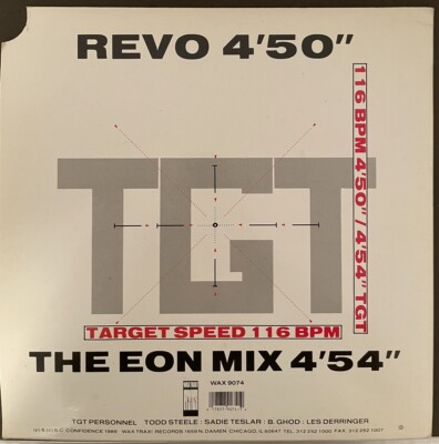 TGT- Revo / The Eon Mix- Vinyl Single - (Wax Trax!) (1989)- New