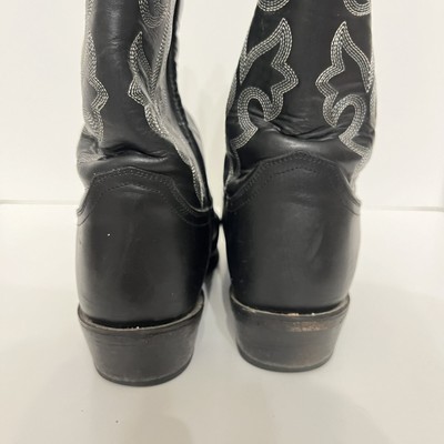 Justin Men’s 1409 London Calf Western Black Leather Boots with Silver Embroidery Justin 1409 - Black London Calf Boot 13 inch – Russell main image 4
