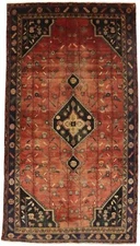 Semi-Antique Tribal Design Rug Handmade Wool Oriental Farmhouse Carpet 5X9 ft