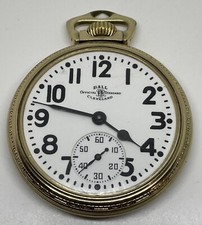 BALL 999B POCKET WATCH /Cleveland Ohio 21 Jewels 6 Positions 16s Runs