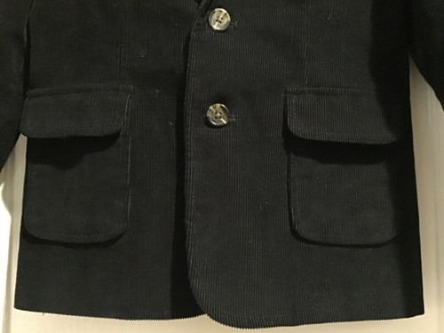 Tommy Hilfiger Corduroy Blazer Jacket Boys Navy Blue Elbow Patch Sz 6 EUC - Picture 3 of 5