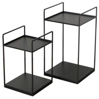 Schwarze Loft Kaffeetische COMO, 2er-Set