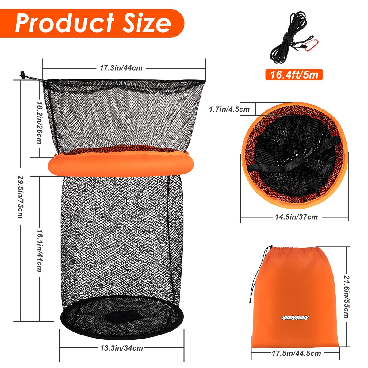 Foldable Fishing Holder Minnow Bucket Portable Collapsible Fishing