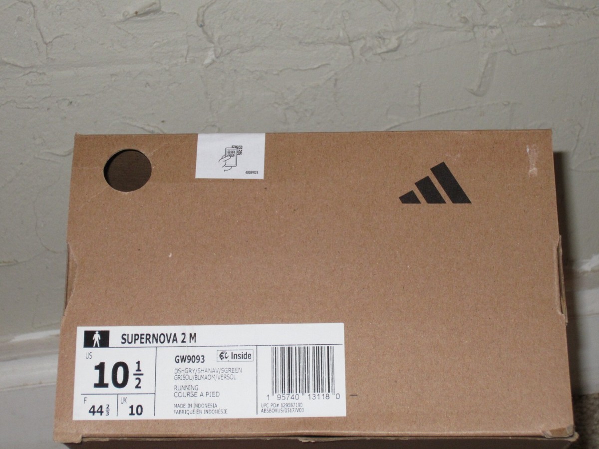 みんと adidas Supernova 2 M Dash Grey Solar Green Men's Size 10.5 NEW