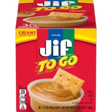 Jif-To-Go Creamy Peanut Butter – 36 Count