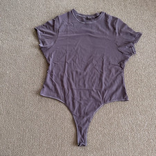 Skims Umber Stretch Cotton T-Shirt Bodysuit, Size 3X NWT