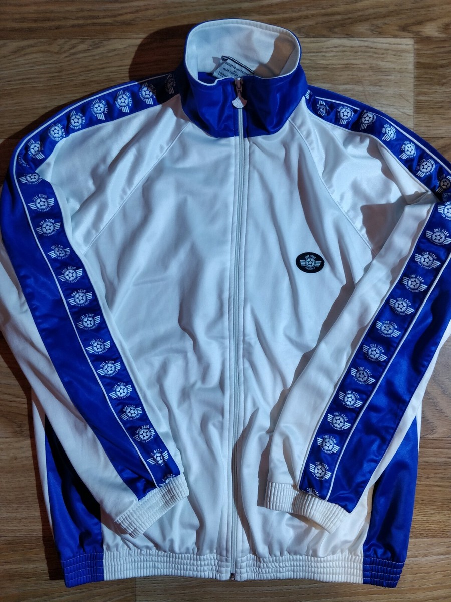 One Star For America 90's Vintage Tracksuit Top Jacket Blue