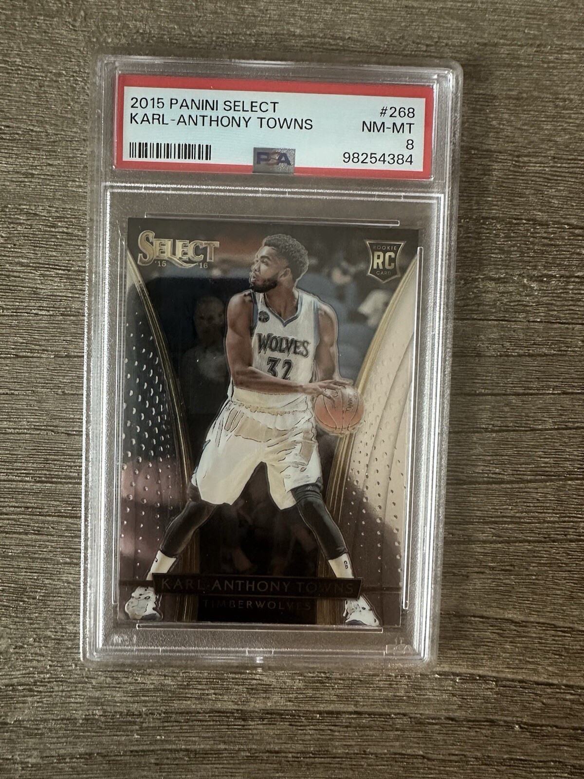 2015 Select KARL-ANTHONY TOWNS ROOKIE #268 PSA 8