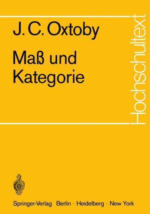 Thumbnail - J. C. Oxtoby | Maß Und Kategorie | Taschenbuch | Deutsch |