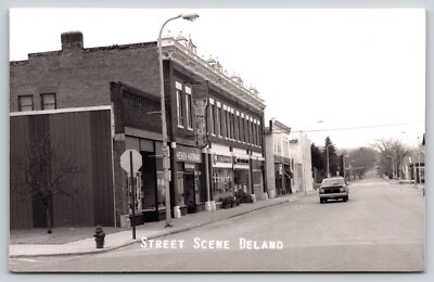 Delano MN 1970s Car~Fire Hydrant~Heinen ''Our Own'' Hardware RPPC REPRINT?